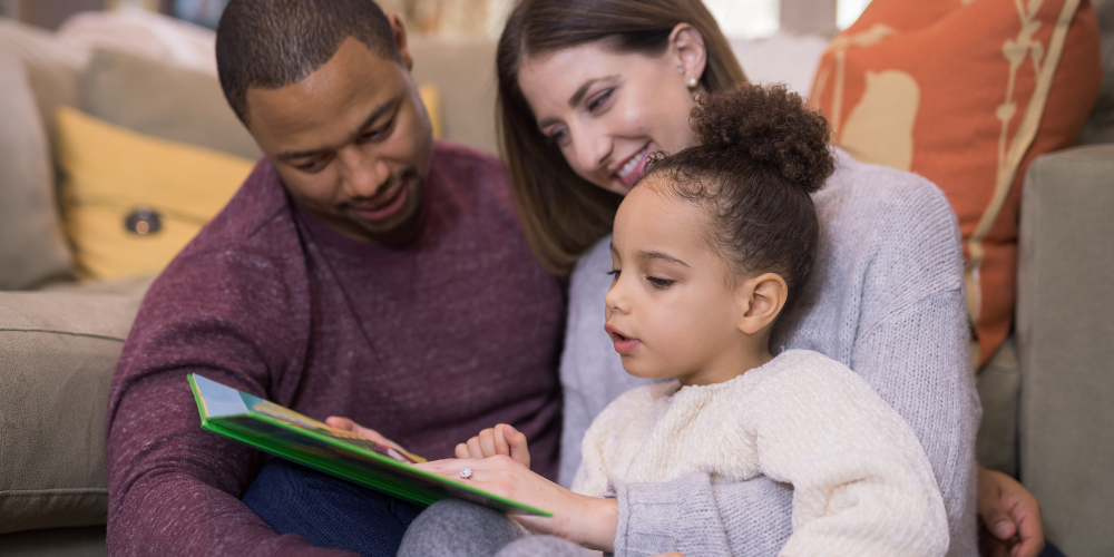 Family Reading together