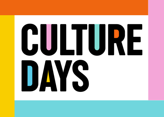The Culture Days logo is surrounded by a colourful border.