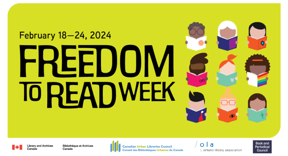 Freedom to Read Week, February 18-24, 2024.